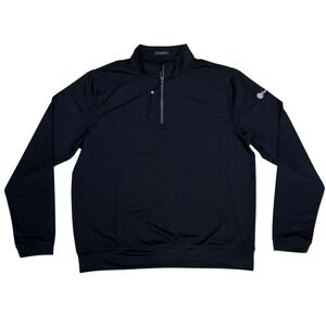 NWOT Mens Turtleson 1/4 Zip in Black with Perry Golf Luxury Travel and Cruise‎